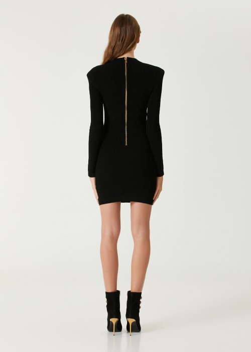 Black Mini Knit Dress