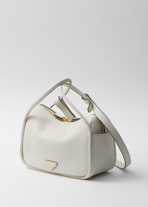 White Leather Women's Handbag