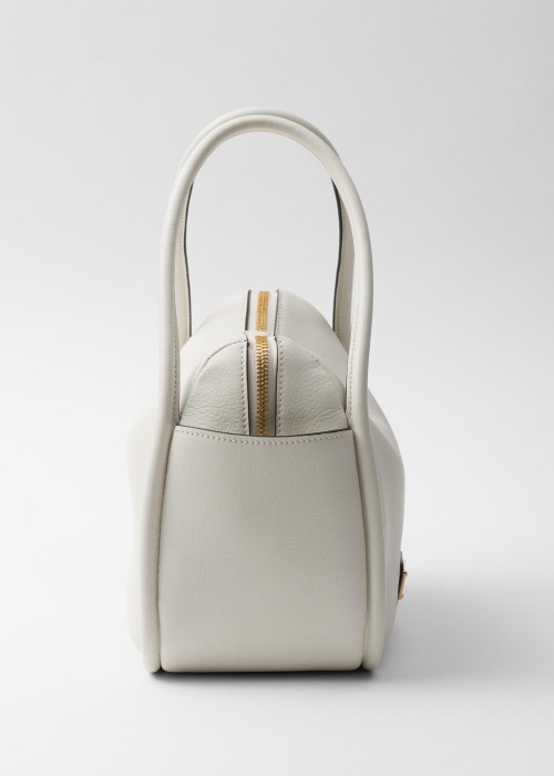 White Leather Women's Handbag